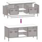 Preview: TV-Schrank Weiß 101,5x39x43,5 cm Kaltgewalzter Stahl