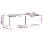 Preview: Wandschrank Artisan-Eiche 68x30x20 cm Holzwerkstoff