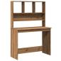 Preview: ARDEBO.de - Schreibtisch mit Regal Artisan-Eiche 102x45x148cm Holzwerkstoff