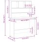 Preview: Schreibtisch mit Regal Artisan-Eiche 102x45x148cm Holzwerkstoff