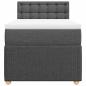 Preview: Boxspringbett mit Matratze Dunkelgrau 90x190 cm Stoff
