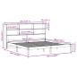 Preview: Massivholzbett mit Regal ohne Matratze Wachsbraun 200x200 cm