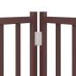 Preview: 6-tlg. Hundetor mit Tür Faltbar Braun 480 cm Pappelholz