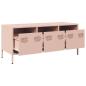Preview: TV-Schrank Rosa 101,5x39x43,5 cm Kaltgewalzter Stahl