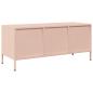 Preview: TV-Schrank Rosa 101,5x39x43,5 cm Kaltgewalzter Stahl