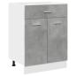 Preview: Schubunterschrank Betongrau 60x46x81,5 cm Holzwerkstoff