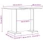 Preview: Esstisch Artisan-Eiche 110x60x75 cm Holzwerkstoff