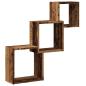 Preview: ARDEBO.de - Würfelregale Altholz-Optik 68x15x68 cm Holzwerkstoff