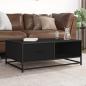 Preview: ARDEBO.de - Couchtisch Schwarz 90x57x35 cm Holzwerkstoff und Metall