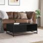 Preview: Couchtisch Schwarz 90x57x35 cm Holzwerkstoff und Metall