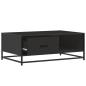 Preview: Couchtisch Schwarz 90x57x35 cm Holzwerkstoff und Metall