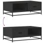 Preview: Couchtisch Schwarz 90x57x35 cm Holzwerkstoff und Metall