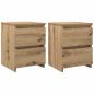 Preview: Nachttische 2 Stk. Artisan-Eiche 30x30x40 cm Holzwerkstoff