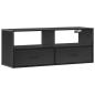 Preview: TV-Schrank Schwarz 100x31x39,5 cm Holzwerkstoff und Metall