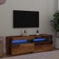 Preview: ARDEBO.de - TV-Schrank mit LED Altholz-Optik 120x35x40 cm Holzwerkstoff