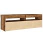 Preview: TV-Schrank mit LED Altholz-Optik 120x35x40 cm Holzwerkstoff