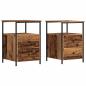 Preview: Nachttische 2 Stk. Altholz-Optik 34x35,5x50 cm Holzwerkstoff