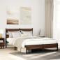 Preview: ARDEBO.de - Metallbett ohne Matratze Eichen-Optik 140x190 cm