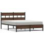 Preview: Metallbett ohne Matratze Eichen-Optik 140x190 cm