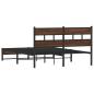 Preview: Metallbett ohne Matratze Eichen-Optik 140x190 cm
