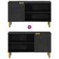 Preview: TV-Schrank Schwarz 80x33x46 cm Holzwerkstoff