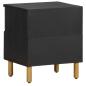 Preview: Nachttisch Schwarz 40x33x46 cm Holzwerkstoff