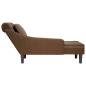 Preview: Chaiselongue mit Kissen und Rechter Armlehne Braun Kunstleder