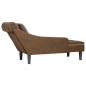 Preview: Chaiselongue mit Kissen und Rechter Armlehne Braun Kunstleder
