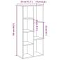 Preview: Bücherregal Altholz-Optik 50x25x104 cm