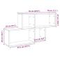 Preview: Wandregal Altholz-Optik 100x18x53 cm Holzwerkstoff