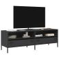Preview: ARDEBO.de - TV-Schrank Schwarz 135x39x43,5 cm Kaltgewalzter Stahl