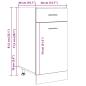 Preview: Schubunterschrank Altholz-Optik 40x46x81,5 cm Holzwerkstoff