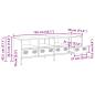 Preview: TV-Schrank Rosa 135x39x43,5 cm Kaltgewalzter Stahl