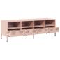 Preview: TV-Schrank Rosa 135x39x43,5 cm Kaltgewalzter Stahl