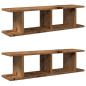 Preview: ARDEBO.de - Wandregale 2 Stk. Altholz-Optik 90x18x20 cm Holzwerkstoff