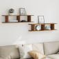 Preview: Wandregale 2 Stk. Altholz-Optik 90x18x20 cm Holzwerkstoff