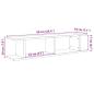 Preview: Wandregale 2 Stk. Altholz-Optik 90x18x20 cm Holzwerkstoff