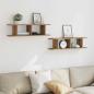 Preview: Wandregale 2 Stk. Artisan-Eiche 75x18x20 cm Holzwerkstoff