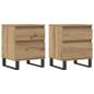 Preview: Nachttische 2 Stk. Artisan-Eiche 40x35x50 cm Holzwerkstoff