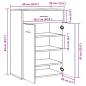 Preview: Schuhschrank Artisan-Eiche 60x35x84 cm Holzwerkstoff