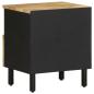 Preview: Nachttisch Schwarz 40x33x46 cm Raues Mangoholz