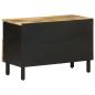 Preview: TV-Schrank Schwarz 70x33,5x46 cm Raues Mangoholz