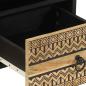 Preview: TV-Schrank Schwarz 70x33,5x46 cm Raues Mangoholz