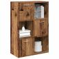 Preview: ARDEBO.de - Bücherschrank Altholz-Optik 60,5x30x90 cm Holzwerkstoff