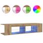 Preview: TV-Schrank mit LED-Leuchten Artisan-Eiche 135x39x30 cm
