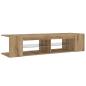 Preview: TV-Schrank mit LED-Leuchten Artisan-Eiche 135x39x30 cm