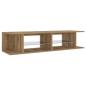 Preview: TV-Schrank mit LED-Leuchten Artisan-Eiche 135x39x30 cm