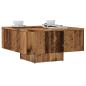 Preview: ARDEBO.de - Couchtisch Altholz-Optik 60x60x31,5 cm Holzwerkstoff