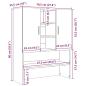 Preview: Waschmaschinenschrank Altholz-Optik 70,5x25,5x90 cm