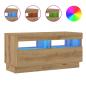 Preview: TV-Schrank mit LED-Leuchten Artisan-Eiche 80x35x40 cm